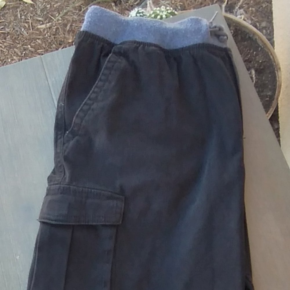 Wonder Nation Black Cargo Shorts For Boys Size XL 14-16 Husky